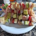 El cooksnap de cmpauwels cuando hizo Brochettes de pollo, cebolla, berenjena y morrón.