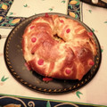 El cooksnap de Lourdes González cuando hizo Rosca de Reyes.
