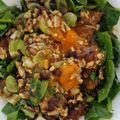 El cooksnap de IVJ89 cuando hizo Ensalada de espinacas con caqui, nueces y uva.