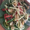 El cooksnap de Ivett Rosales cuando hizo Espagueti con camarones y verduras.