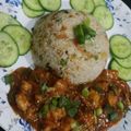 Anabia Salman's cooksnap of when they made Fried rice and chicken manchurian.