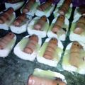Tapufam's cooksnap of when they made halloweenies mummies.