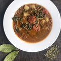 El cooksnap de @tesa.cuina cuando hizo Lentejas con chorizo y vegetarianas. Dos versiones en una sola receta.