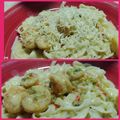 El cooksnap de Coni Barrios cuando hizo Fideos caseros. Suaves y fáciles de hacer. Con salsa de crema y langostinos. 🍝🦐.