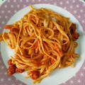 El cooksnap de Zaira cuando hizo Tallarines con chistorra y bacon.