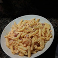 El cooksnap de Erikillo cuando hizo Macarrones con chorizo y salsa naranja (nata y tomate frito).
