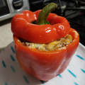 El cooksnap de Eduardo cuando hizo Pimientos morrones rellenos de carne.