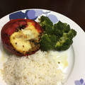 El cooksnap de Yunieska Carballo cuando hizo Pimientos morrones rellenos de carne.