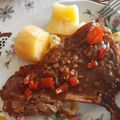 El cooksnap de La Xi cuando hizo Chuleta a la barbacoa.