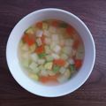 El cooksnap de Maine Santillán cuando hizo Sopa de verdura y huesos de pollo con zanahoria rescatada 😅.