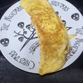 El cooksnap de Almudena Collado cuando hizo Tortilla a la francesa con queso y dados de jamón.