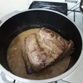 El cooksnap de Anita Capdevielle cuando hizo Bondiola de cerdo con salsa de mostaza y miel.