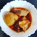 স্বর্নাক্ষী চ্যাটার্জি 's cooksnap of when they made আলু দিয়ে পাঁঠার মাংস কষা(aloo diye pathar mangsho kosha recipe in Bengali).