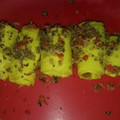 Jyoti Bansal's cooksnap of when they made Khandvi.