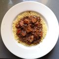 El cooksnap de Mario Atanasio cuando hizo Tajín de pollo con dátiles, miel y especias.