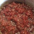 El cooksnap de Silvia Crespo cuando hizo Dulce de tomates maduros.🍅🍅.