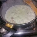 El cooksnap de Alexia Leivas cuando hizo Strogonof de pollo con arroz frito.