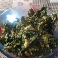 El cooksnap de yaras cuando hizo Espinacas con huevo revuelto.