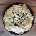Cooksnap de Lo Reine sur la recette Tarte croustillante aux champignons, courgettes et mozzarella