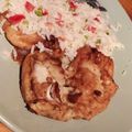 El cooksnap de Belén Est cuando hizo Marinera de carne con ensalada de arroz.