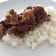 El cooksnap de Irene-Guirao cuando hizo Pollo con salsa de almendras y arroz.