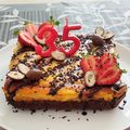 El cooksnap de Dores Rial cuando hizo Brownie Cheesecake 🍫🧀.
