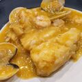 El cooksnap de Sciego cuando hizo Bacalao a la marinera con langostinos y almejas.