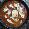 El cooksnap de Andrea Elizabeth Fernández cuando hizo Repollitos de bruselas con salsa blanca, gratinados con salsa se tomate y queso.