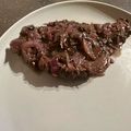 El cooksnap de Roberto Miranda cuando hizo Lomo al vino tinto champiñones y papas al horno.