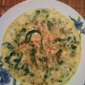 El cooksnap de Eva Martinez cuando hizo Tortilla de espinacas baby y jamón serrano.