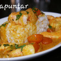 El cooksnap de Gema la gaditana cuando hizo Gambones Thai al curry con arroz.