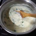 El cooksnap de Diego Simon Mazur cuando hizo Salsa blanca de verdeo.