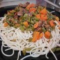 Jasper Mwenda's cooksnap of when they made Spaghetti with green beans carrot stew.