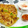 Hiral A Panchal's cooksnap of when they made સ્ટફડ લીલી ડુંગળી આલુ પરાઠા (stuffed spring onion alu paratha recipe in Gujarati).