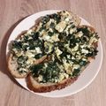 El cooksnap de Erikillo cuando hizo Tostadas con revuelto de espinacas y queso fresco.