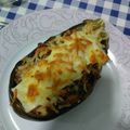 El cooksnap de Maria cuando hizo Berenjenas rellenas de carne picada de pavo-pollo.