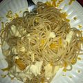 El cooksnap de Vivian Ayala cuando hizo Fideos con zapallo y queso.