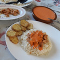 El cooksnap de Marta Gonzalez Vega cuando hizo Arroz con pollo en salsa de pimientos.