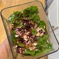 Sam Meadley's cooksnap of when they made Beetroot Salad with Spinach and Feta.