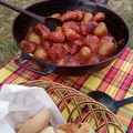 El cooksnap de Dan Barreto @elhornodeeloy cuando hizo Chorizos a la pomarola en la plancheta ⚽.