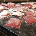 El cooksnap de Ebelin Caceres cuando hizo Ravioles de remolacha con salsa de verdeo.