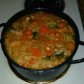 El cooksnap de Jvelez cuando hizo Sopa de pollo, vegetales y plátano macho.