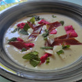 El cooksnap de viviana romero garcia cuando hizo Vichyssoise (crema de puerros).