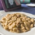 El cooksnap de Alejandro Rodríguez cuando hizo Salsa Alfredo con jamón.