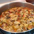 El cooksnap de Carmen cuando hizo Pollo en salsa con champiñones.