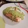 El cooksnap de aleksaguilar cuando hizo Salmón con salsa de cilantro.