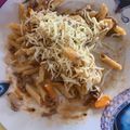 El cooksnap de Laura cuando hizo Macarrones boloñesa sin hervir la pasta.