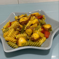 El cooksnap de Ana Muñoz cuando hizo Pasta corta con pulpo y tres pimientos al curry.