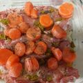 El cooksnap de Paqui Lurqui cuando hizo Chuletas de cabeza de cerdo con verduras al horno.