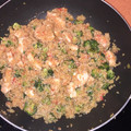 El cooksnap de Marta cuando hizo Salteado de quinoa con carne picada.
